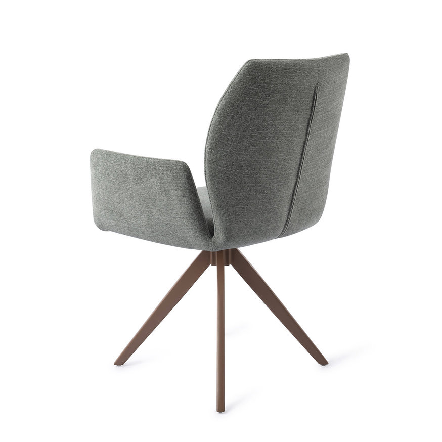 Misaki Breezy Blue Eetkamerstoel Turn Brown