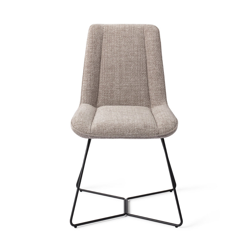 Umedo Grainy Greige Eetkamerstoel Beehive Black