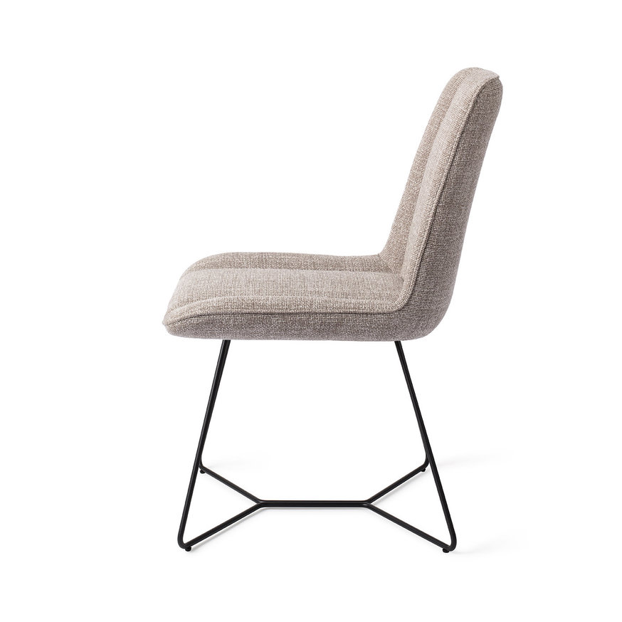 Umedo Grainy Greige Eetkamerstoel Beehive Black