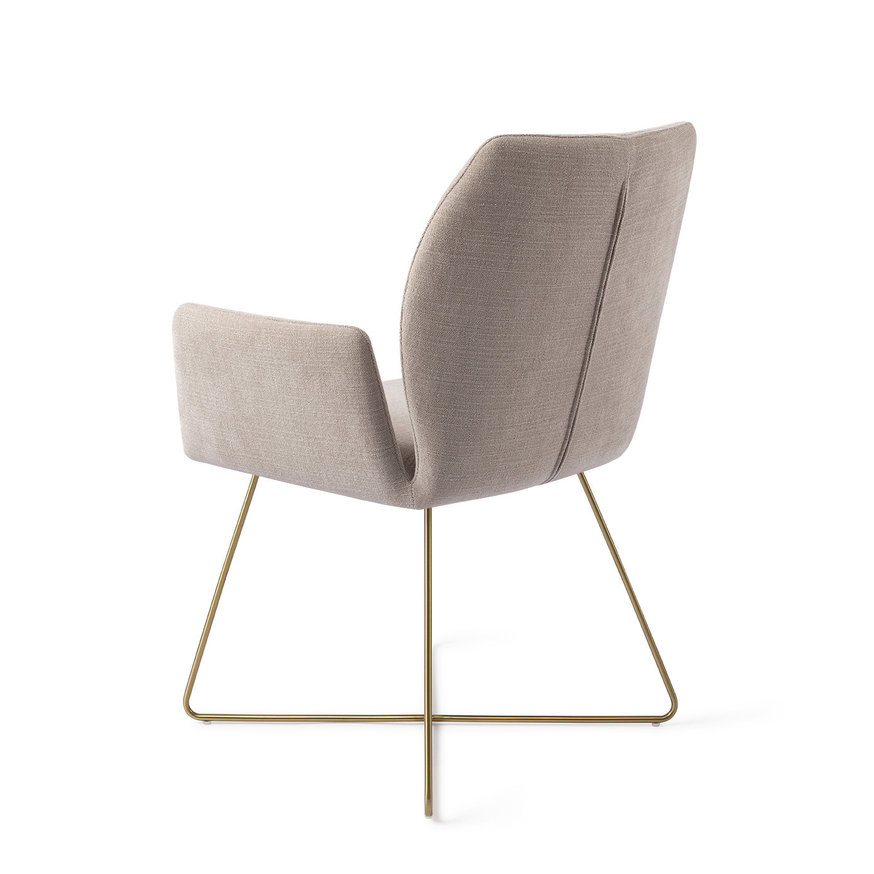 Misaki Sand Strand Eetkamerstoel Cross Gold