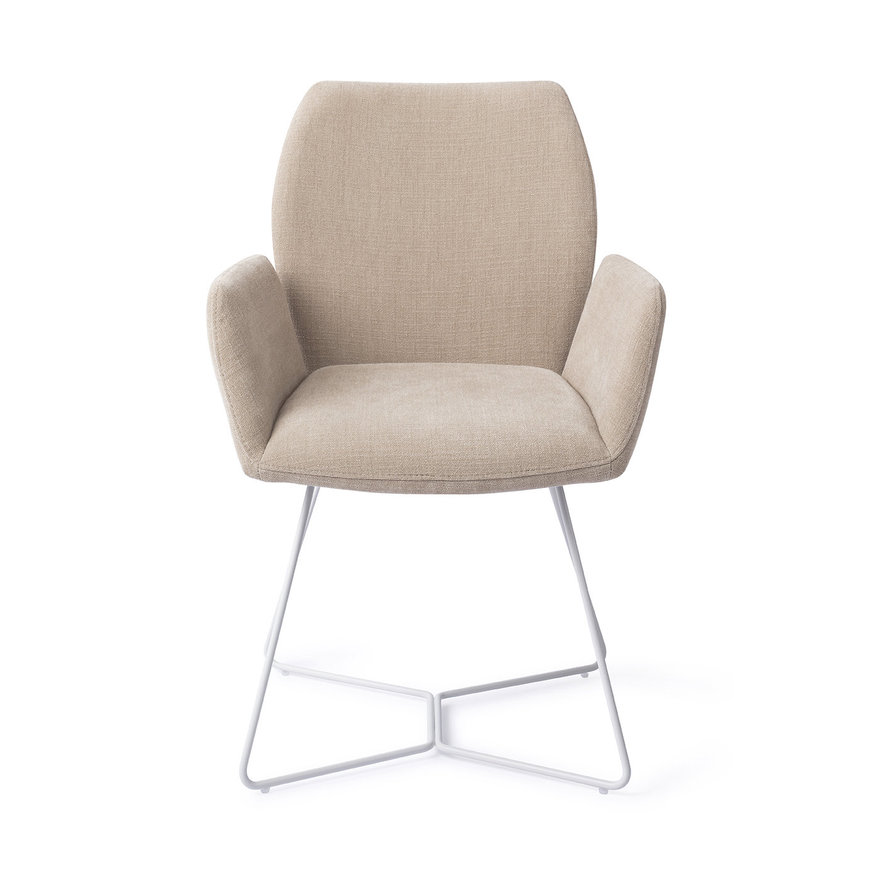 Misaki Sand Strand Eetkamerstoel Beehive White