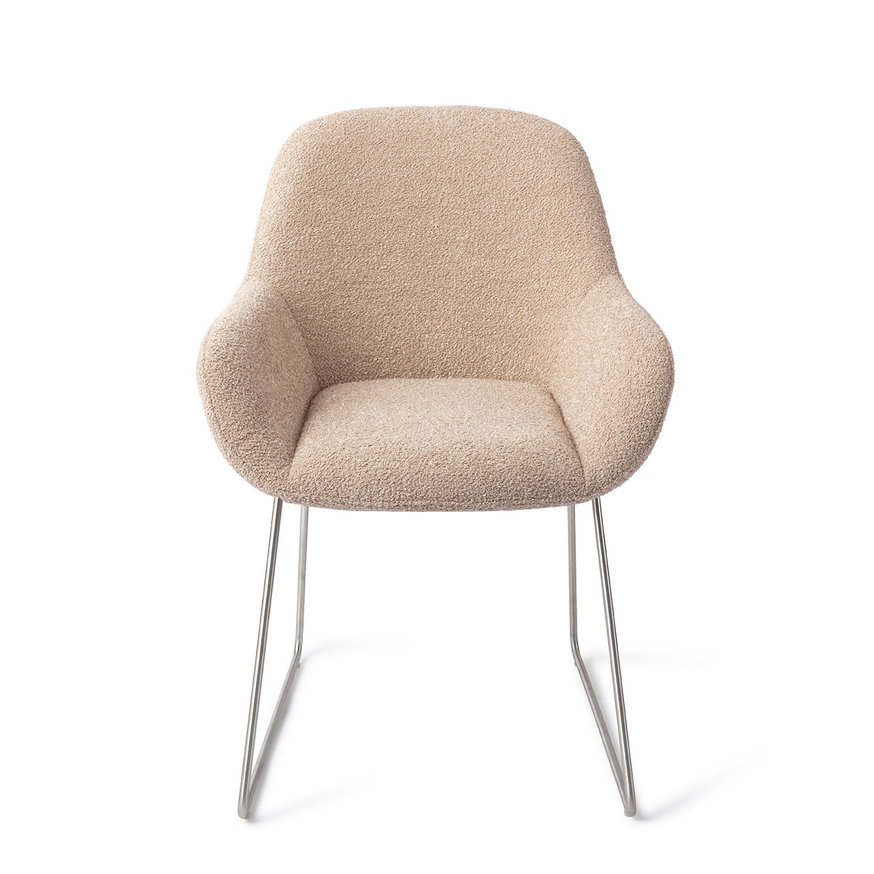 Kushi Flax Relax Eetkamerstoel Slide Steel