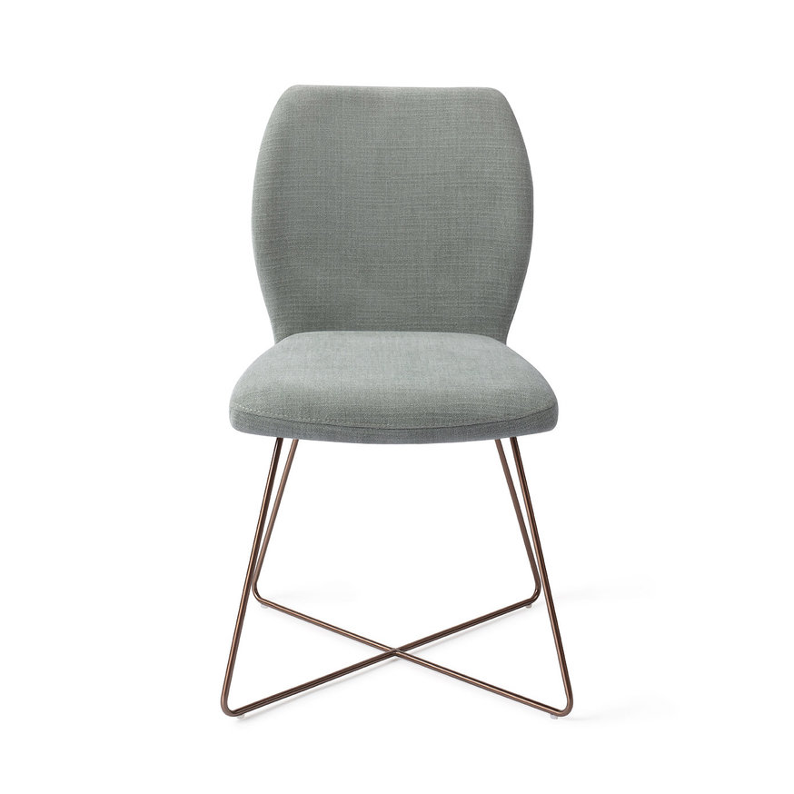 Ikata Breezy Blue Eetkamerstoel Cross Rose