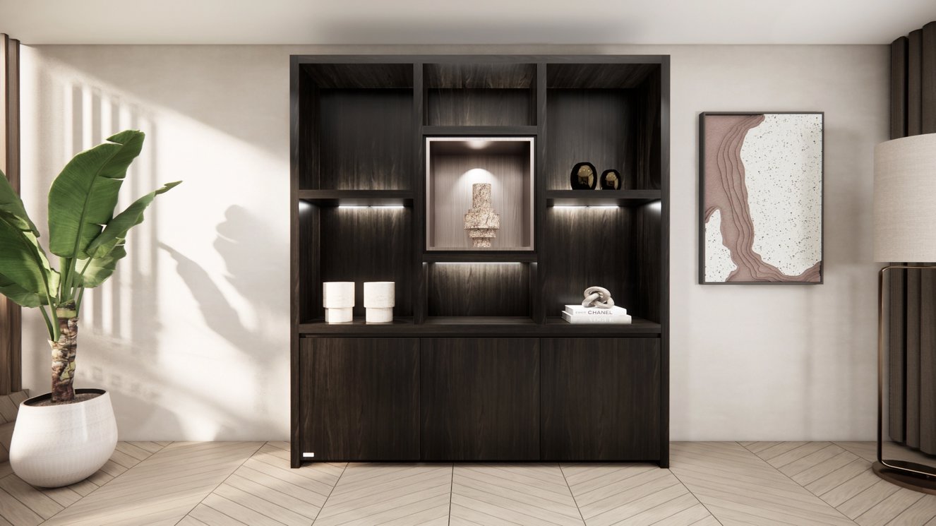 Cole Vakkenkast King-size 170-220 cm Eiken