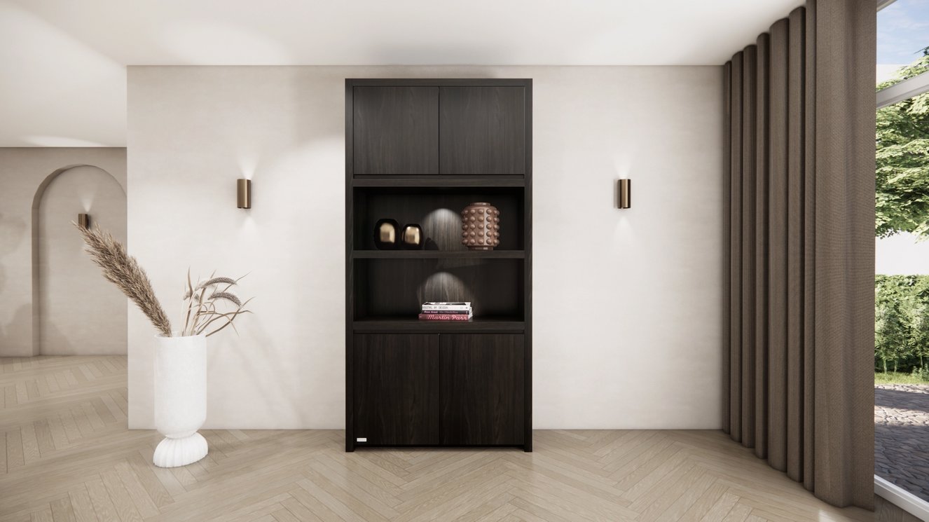 Franklin Vakkenkast Double-size 80-120	cm Eiken