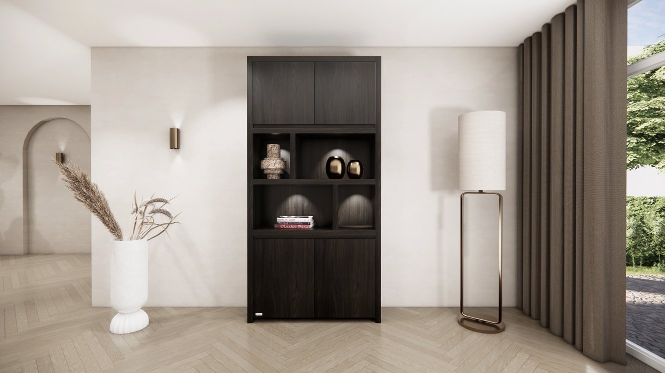 Franklin Vakkenkast Double-size 80-120	cm Eiken