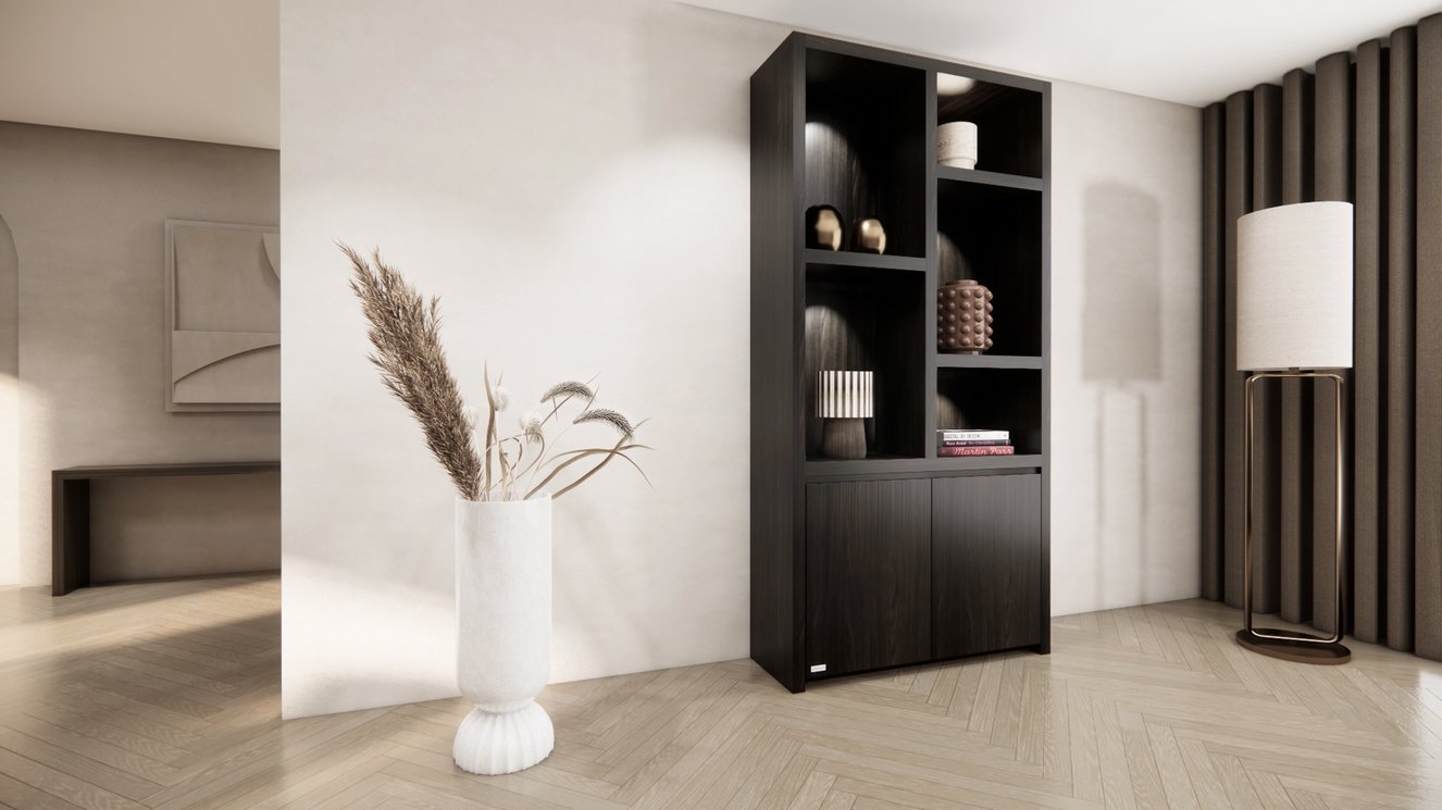 Hudson Vakkenkast Double-size 80-120 cm Eiken