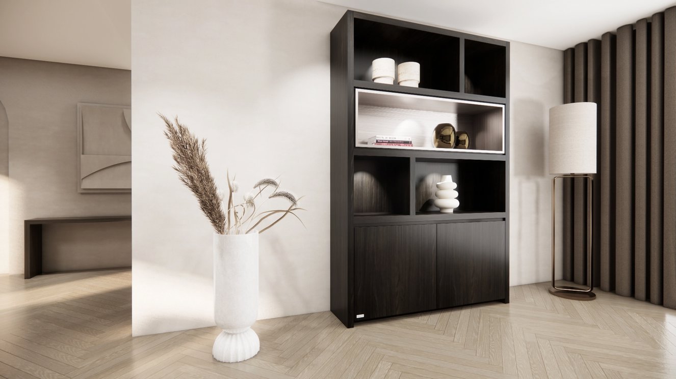 Marylin Vakkenkast Queen-size 130-160	cm Eiken