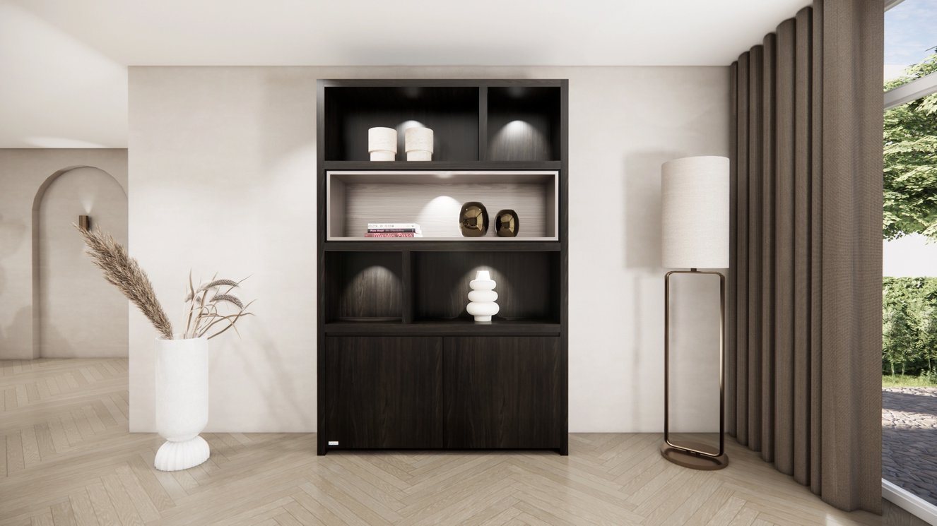 Marylin Vakkenkast Queen-size 130-160	cm Eiken