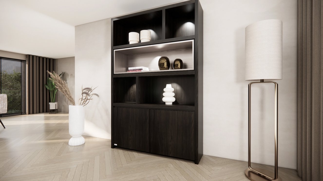 Marylin Vakkenkast Queen-size 130-160	cm Eiken