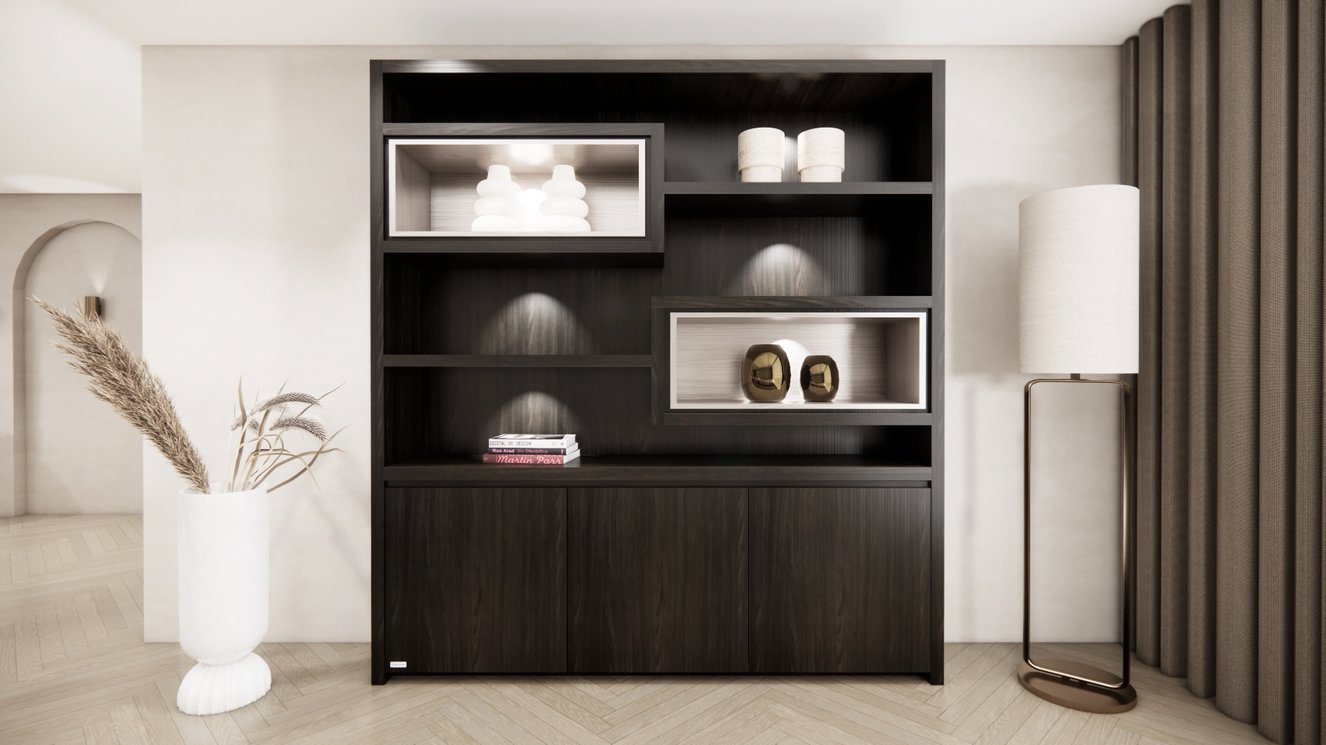 Monroe Vakkenkast King-size 170-220 cm Eiken