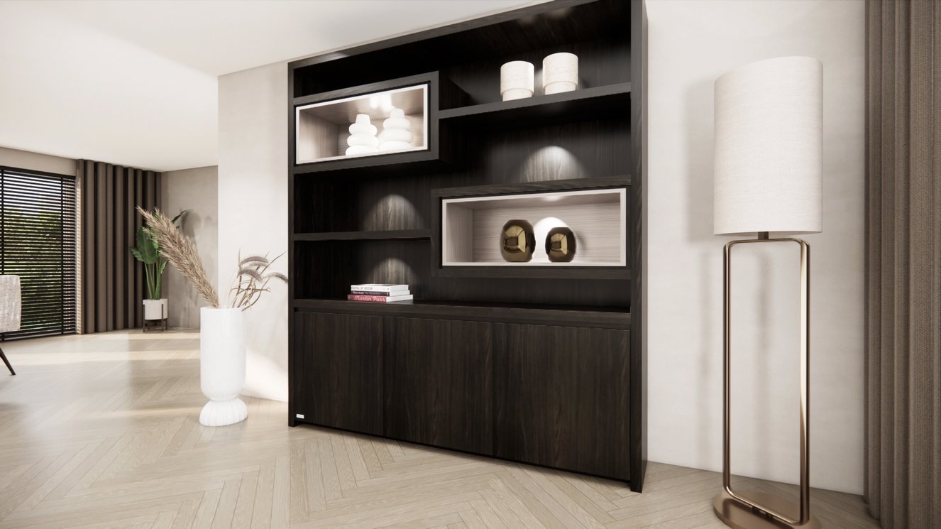 Monroe Vakkenkast King-size 170-220 cm Eiken