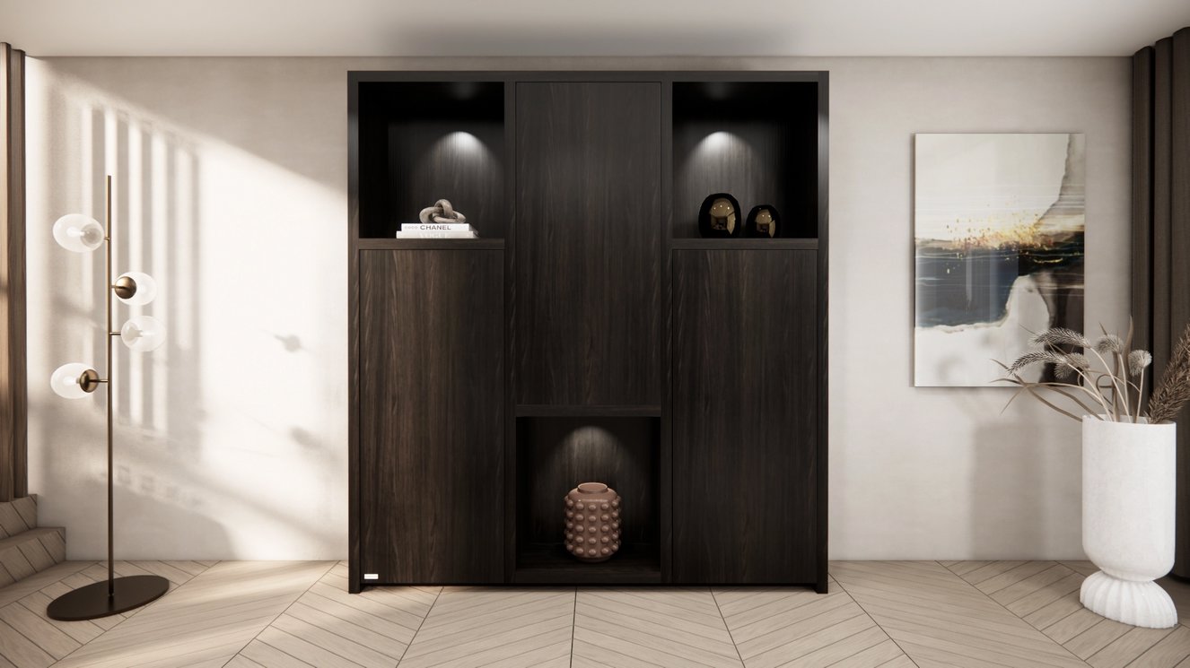 Vermont Vakkenkast King-size 170-220	cm Eiken