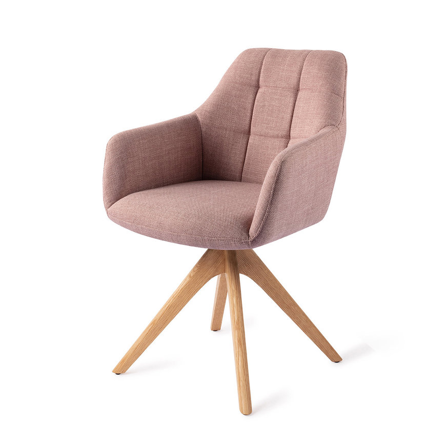 Noto VIntage Rose Eetkamerstoel Revolve Oak Natural