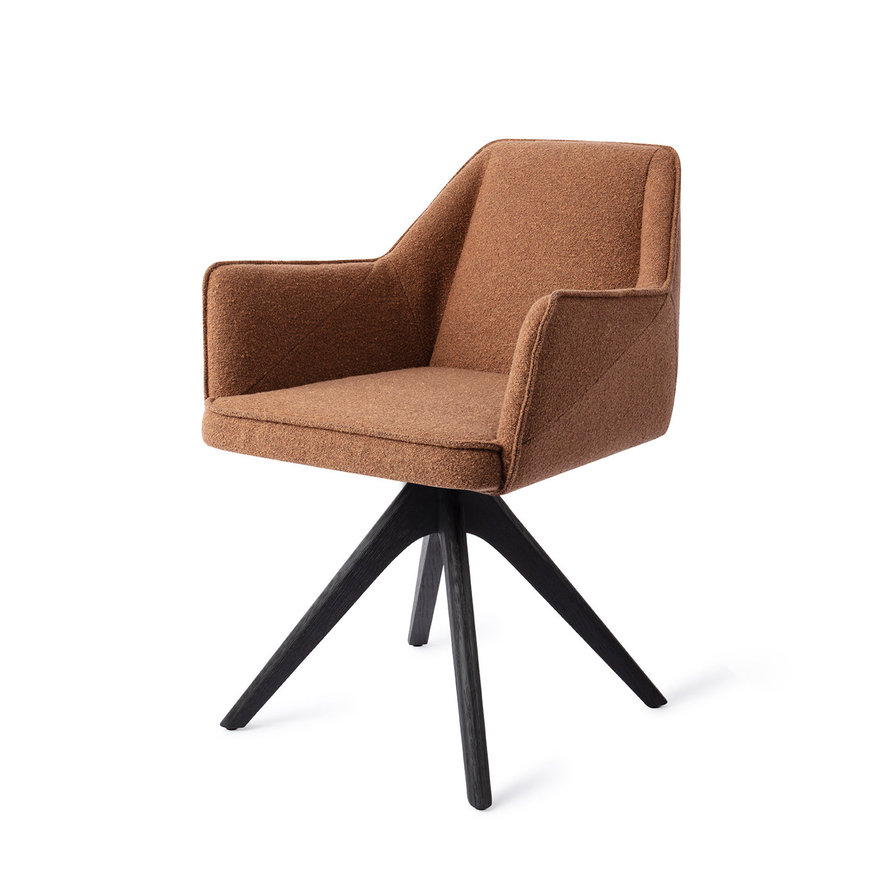 Tome Cinnamon Bun Eetkamerstoel Revolve Oak Black