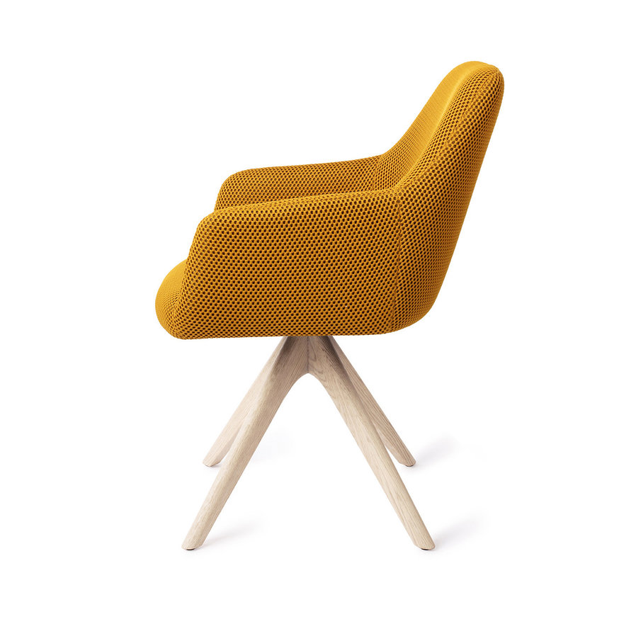 Hiroo Groovy Garam Eetkamerstoel Revolve Oak Bleach