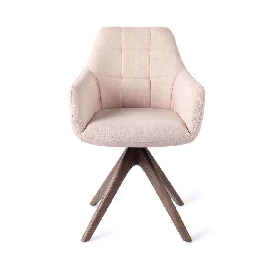 Noto Petal Pink Eetkamerstoel Revolve Oak Walnut