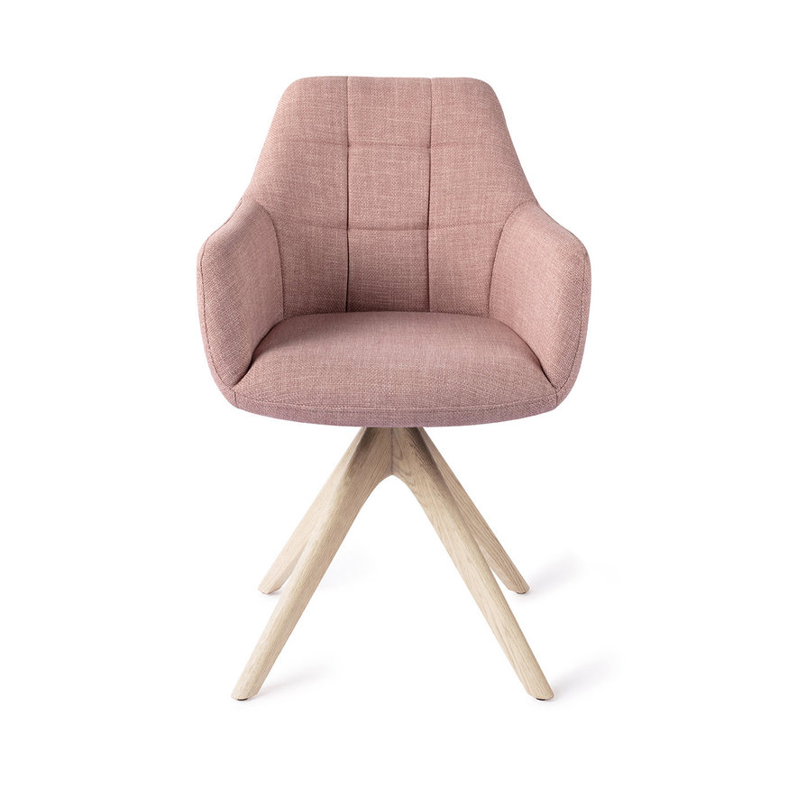 Noto VIntage Rose Eetkamerstoel Revolve Oak Bleach