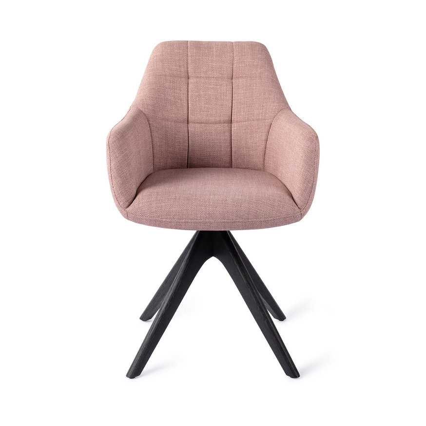 Noto VIntage Rose Eetkamerstoel Revolve Oak Black