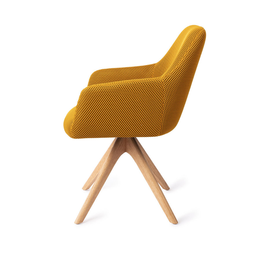 Hiroo Groovy Garam Eetkamerstoel Revolve Oak Natural