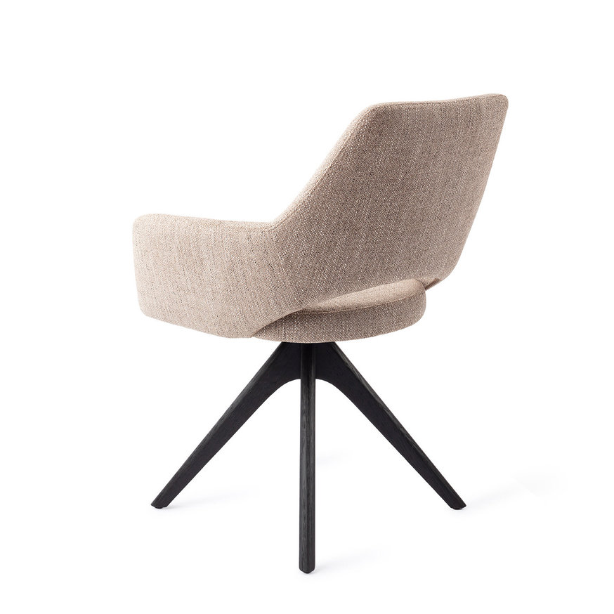 Yanai Biscuit Beach Eetkamerstoel Revolve Oak Black