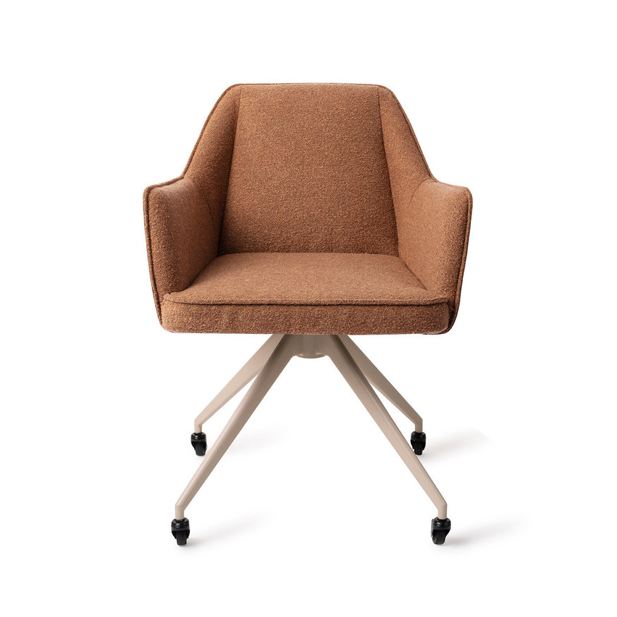 Tome Cinnamon Bun Eetkamerstoel Glide Beige