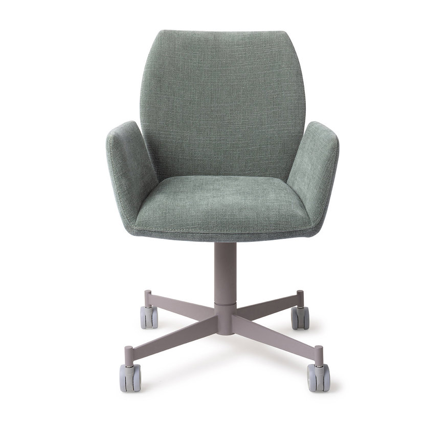 Misaki Breezy Blue Eetkamerstoel Caster Grey