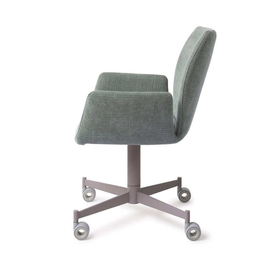 Misaki Breezy Blue Eetkamerstoel Caster Grey