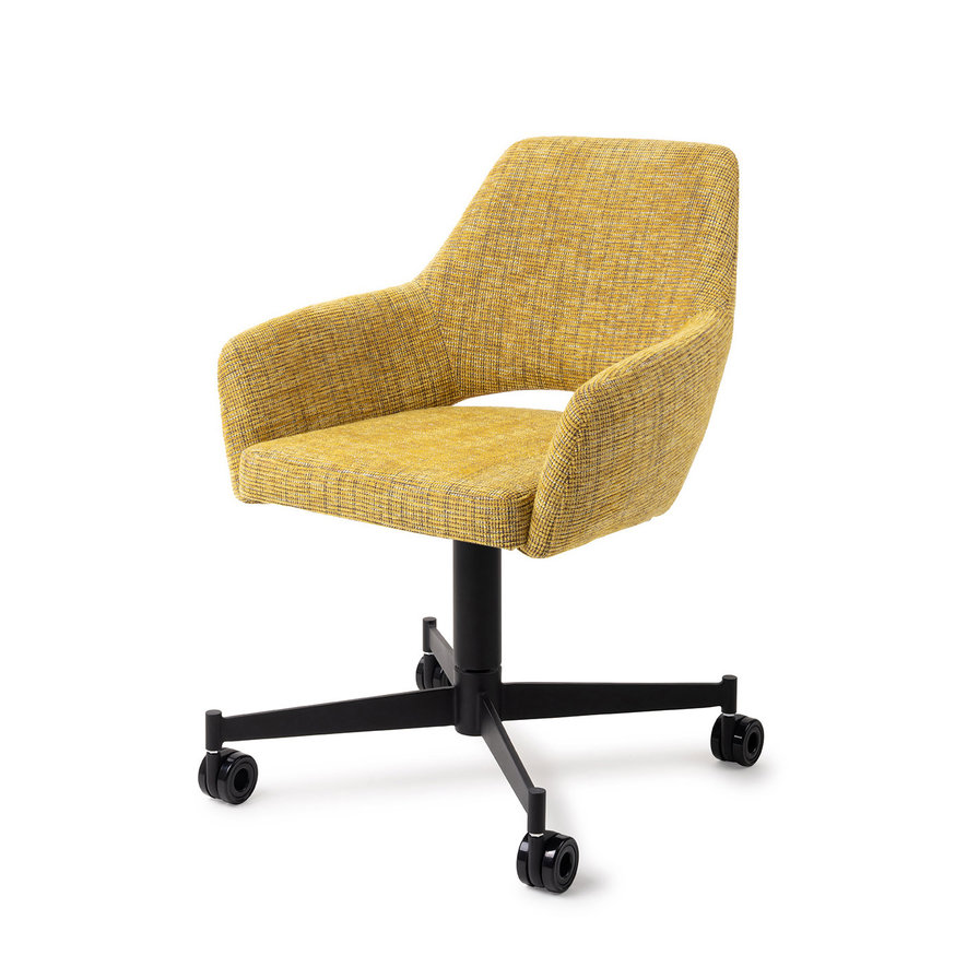 Yanai Lemon Lines Eetkamerstoel Caster Black