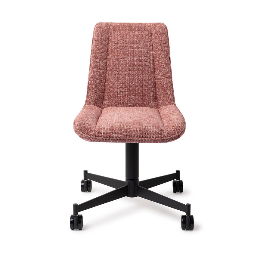 Umedo Scarlet Grain Eetkamerstoel Caster Black