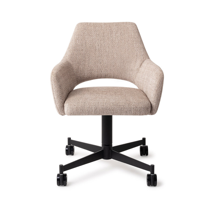 Yanai Biscuit Beach Eetkamerstoel Caster Black