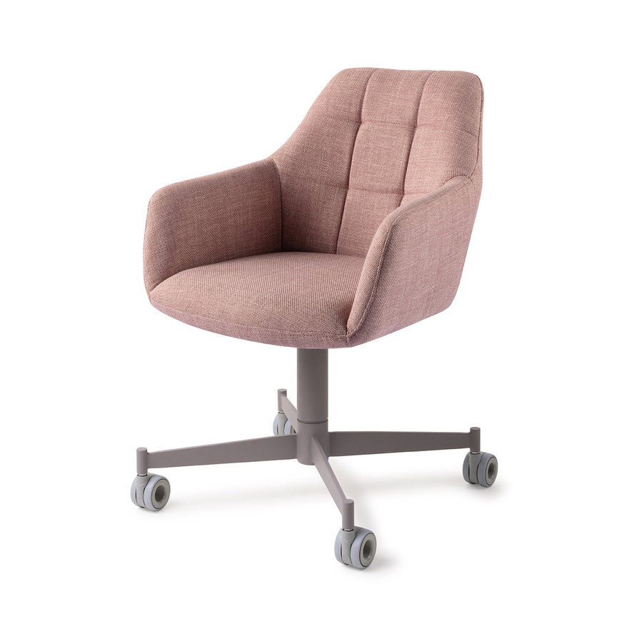 Noto VIntage Rose Eetkamerstoel Caster Grey