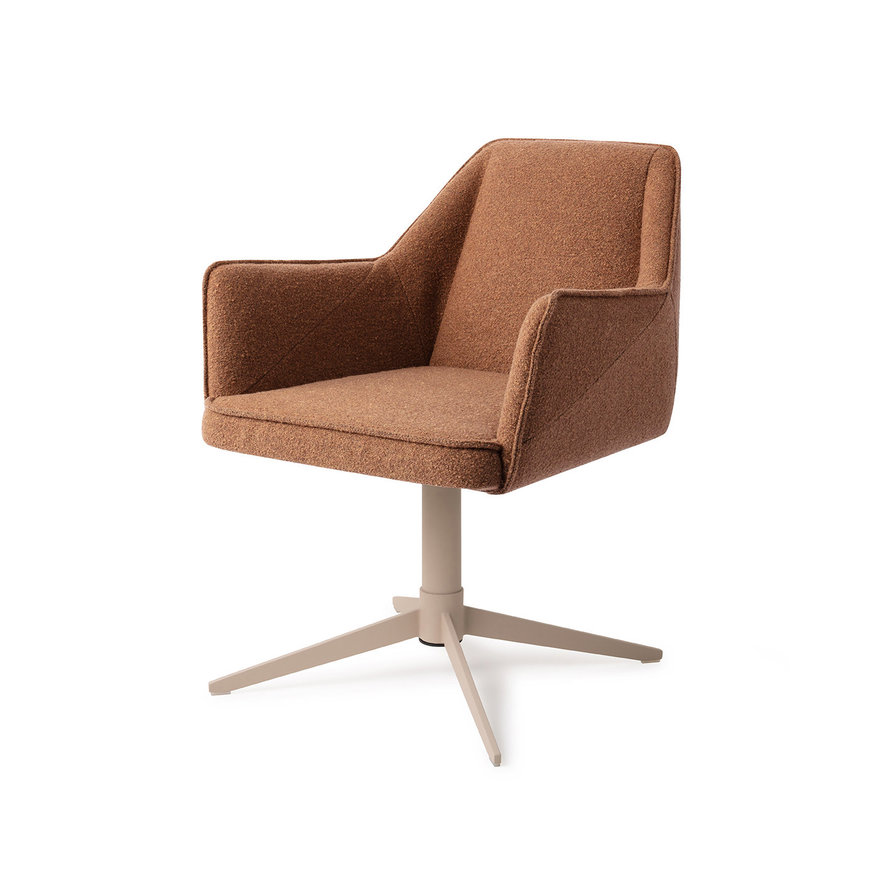 Tome Cinnamon Bun Eetkamerstoel Quad Beige