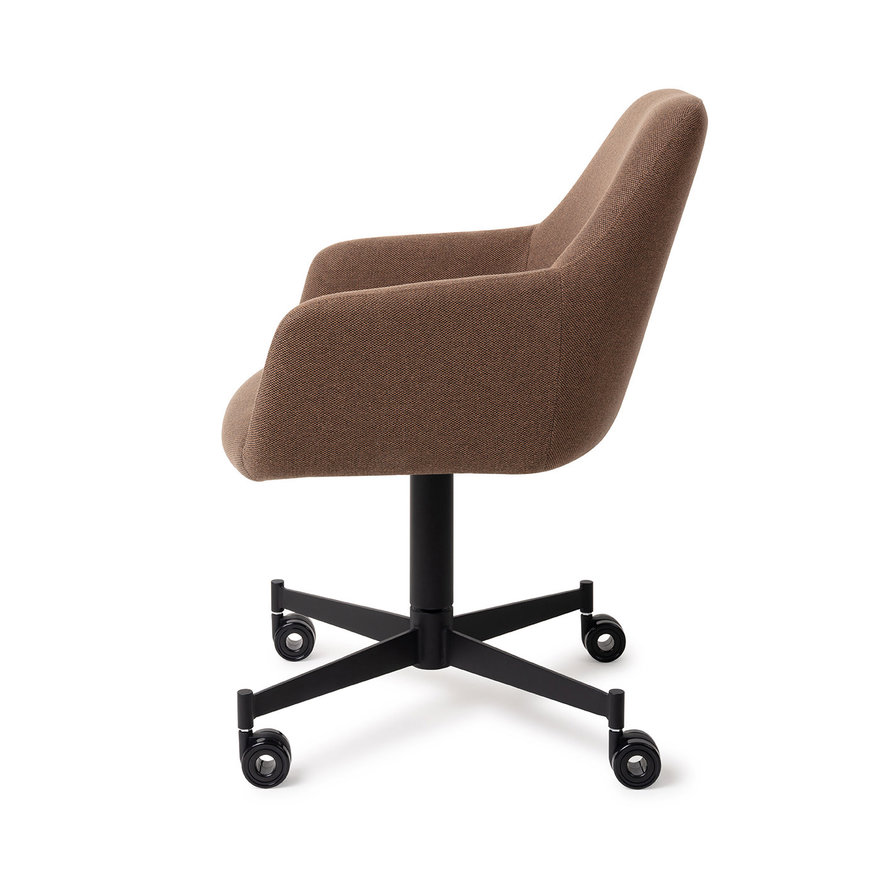 Hiroo Rustic Rye Eetkamerstoel Caster Black