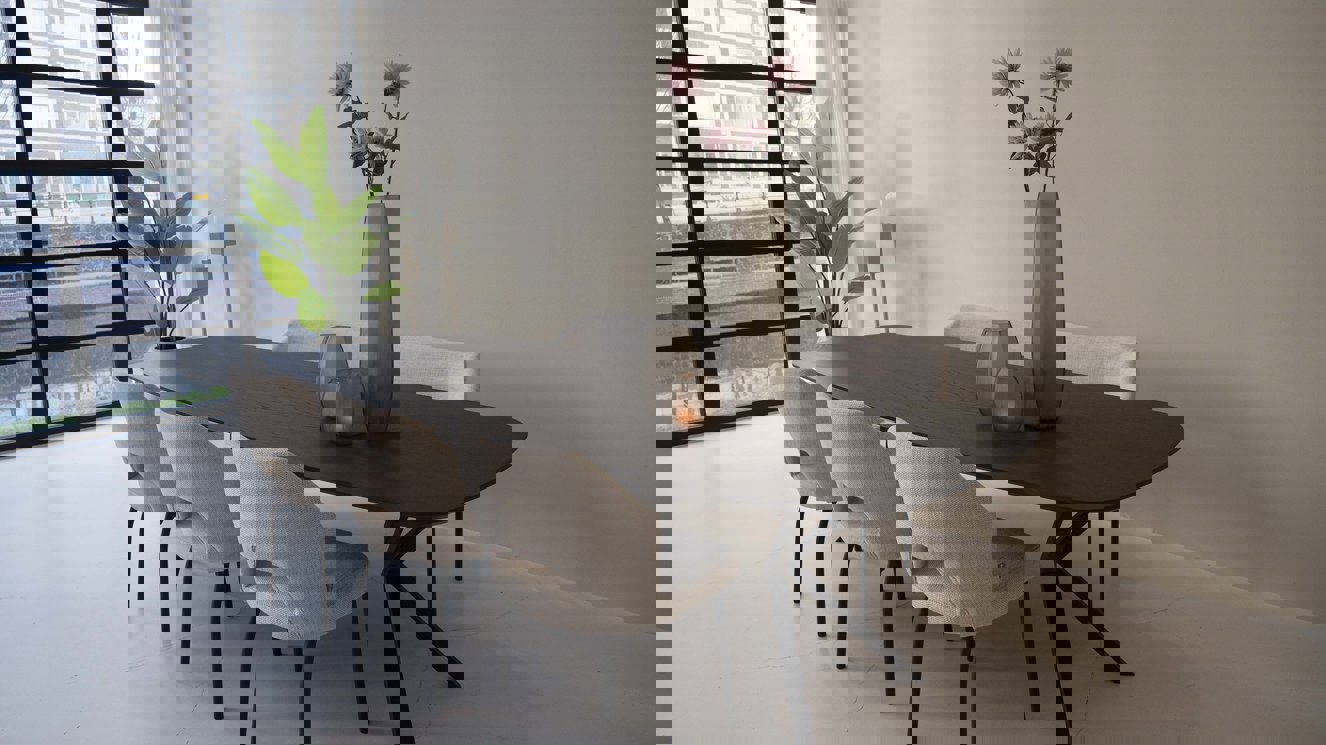 Capri Eettafel Deens	Ovaal Eiken