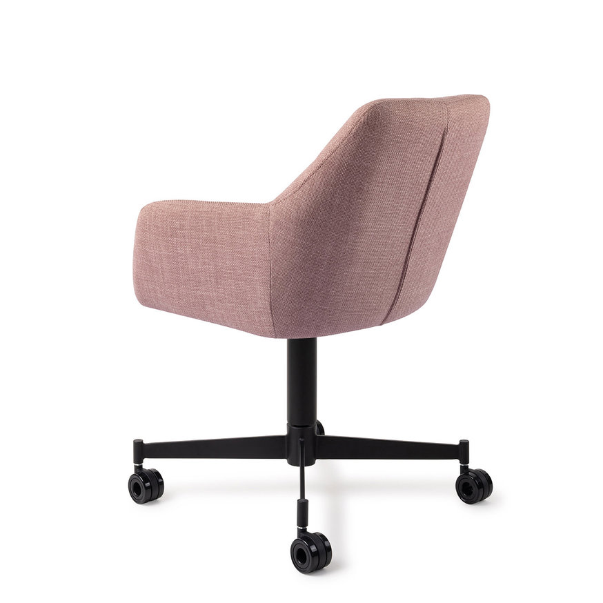 Noto VIntage Rose Eetkamerstoel Caster Black