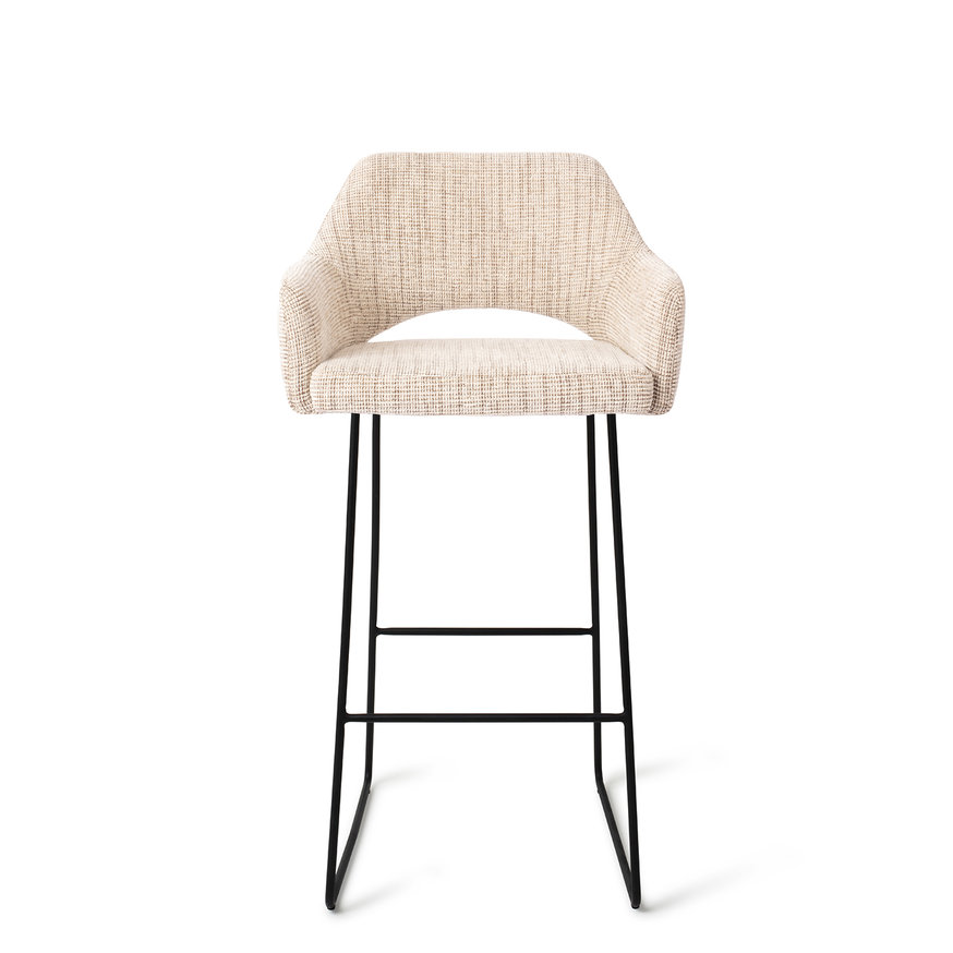 Yanai Caramel Grid Barkruk Slide Black (H)