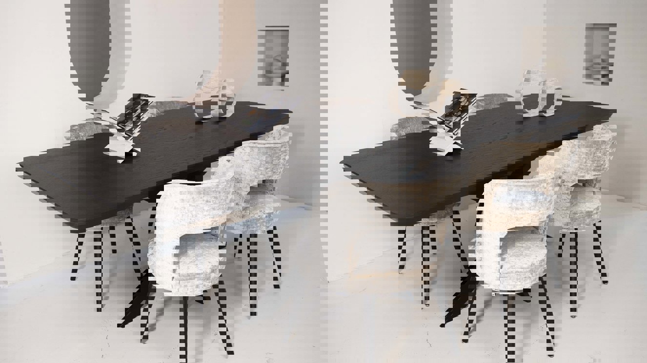 Milano Eettafel Rechthoekig Afgeronde Hoek Eiken