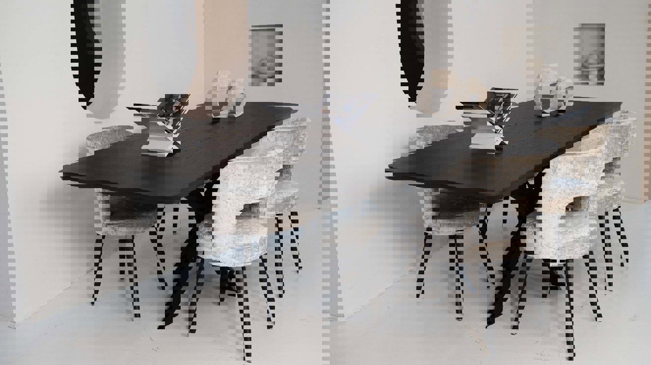 Milano Eettafel Rechthoekig Afgeronde Hoek Eiken