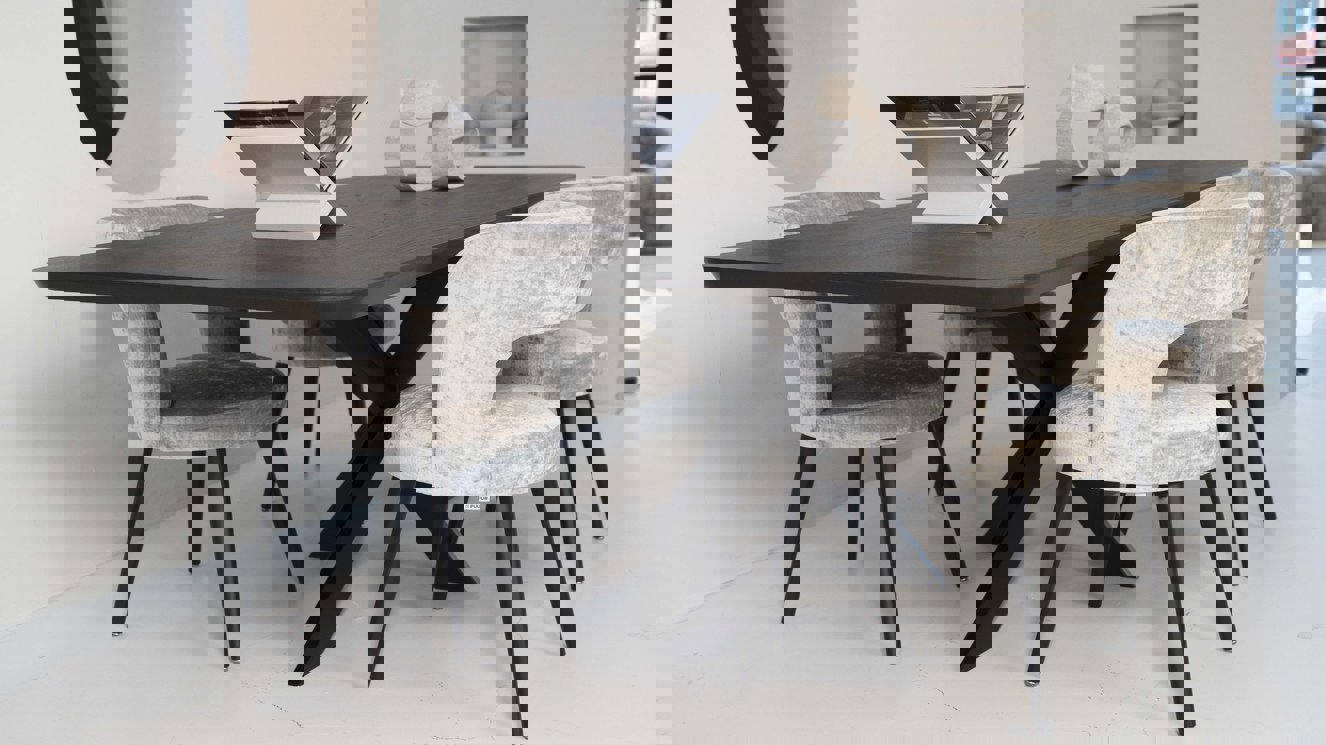 Milano Eettafel Rechthoekig Afgeronde Hoek Eiken