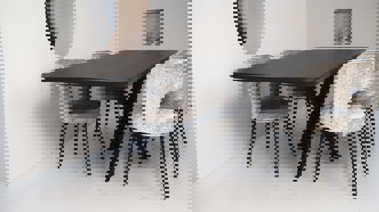 Milano Eettafel Rechthoekig Afgeronde Hoek Eiken