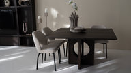 Toscana vierkant eiken eettafel 3