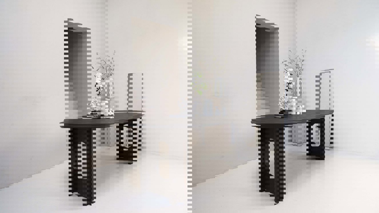 Verona Eettafel Half Ovaal Eiken