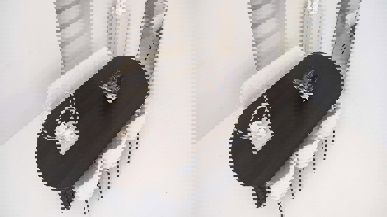 Verona Eettafel Half Ovaal Eiken