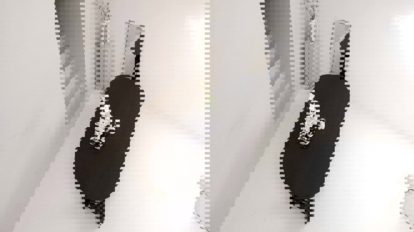 Verona Eettafel Half Ovaal Eiken