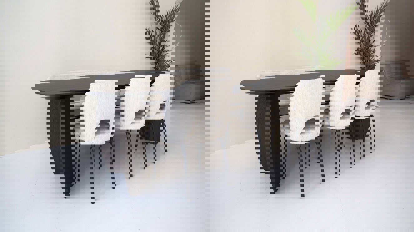 Amalfi Eettafel Deens	Ovaal Eiken