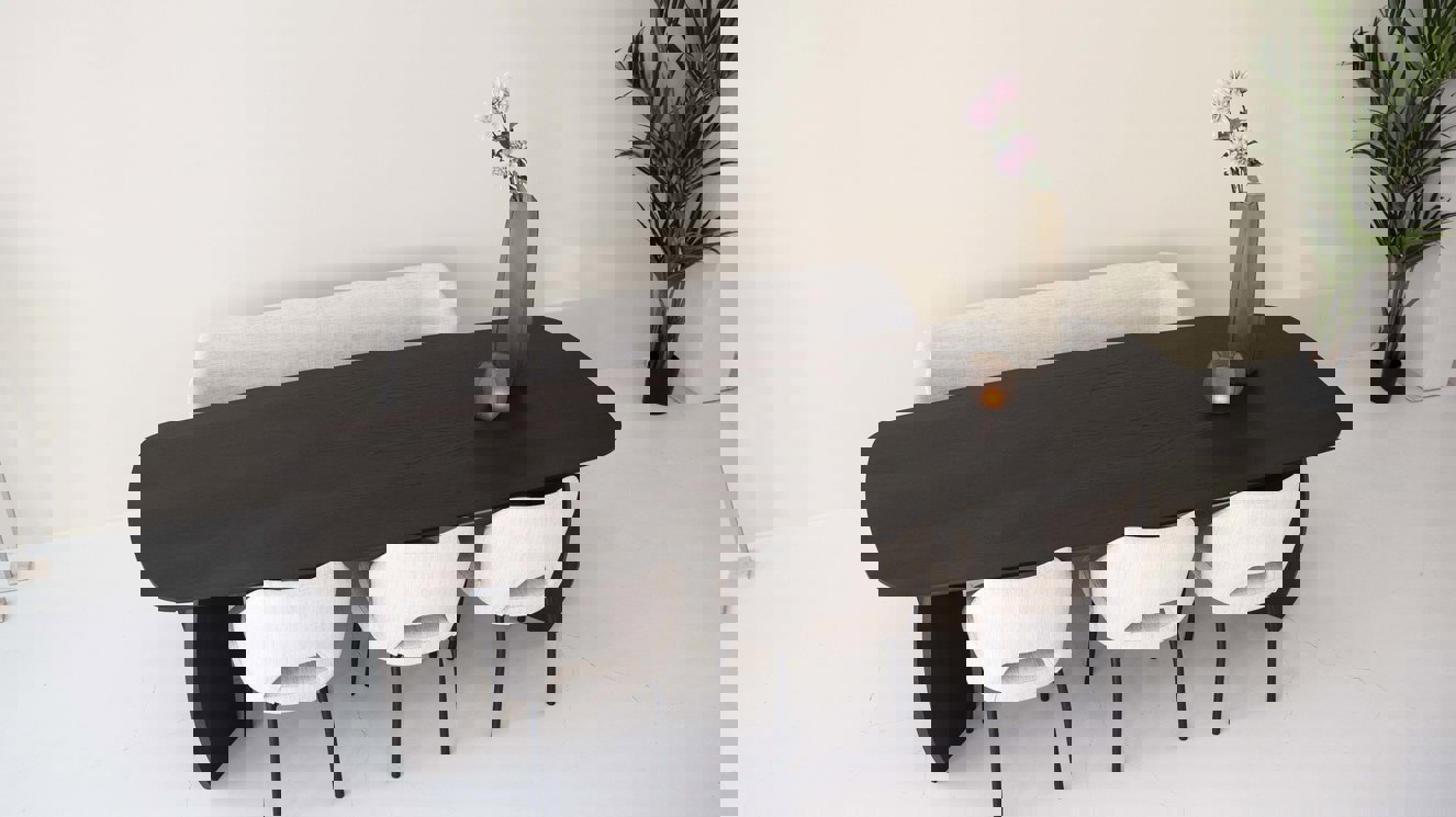 Amalfi Eettafel Deens	Ovaal Eiken