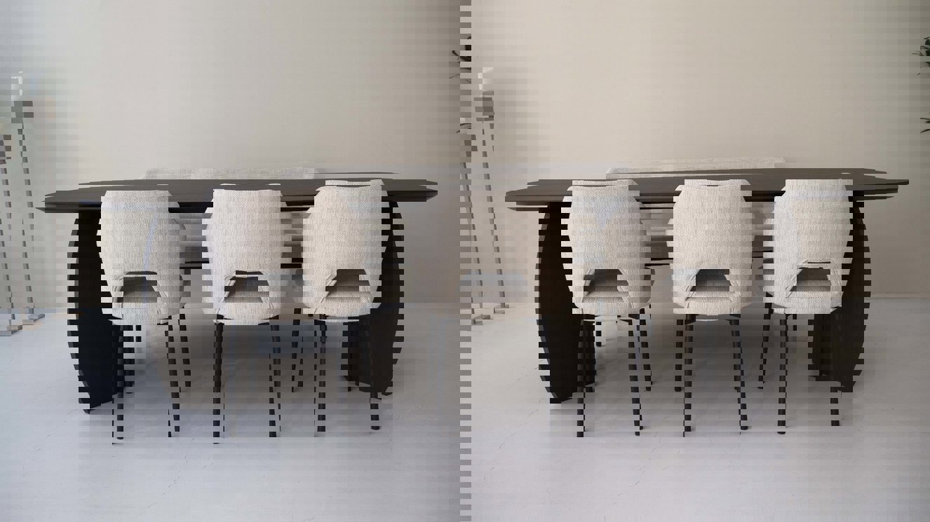 Amalfi Eettafel Deens	Ovaal Eiken