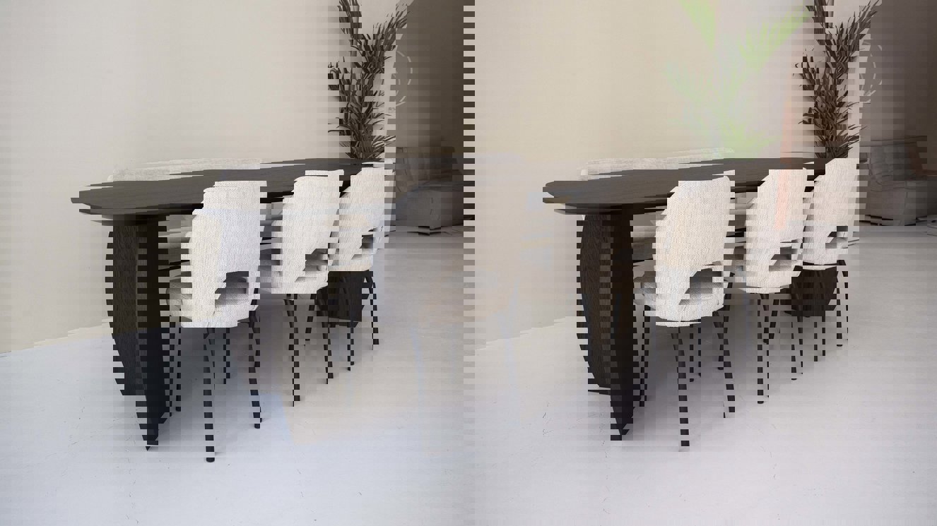 Amalfi Eettafel Deens	Ovaal Eiken