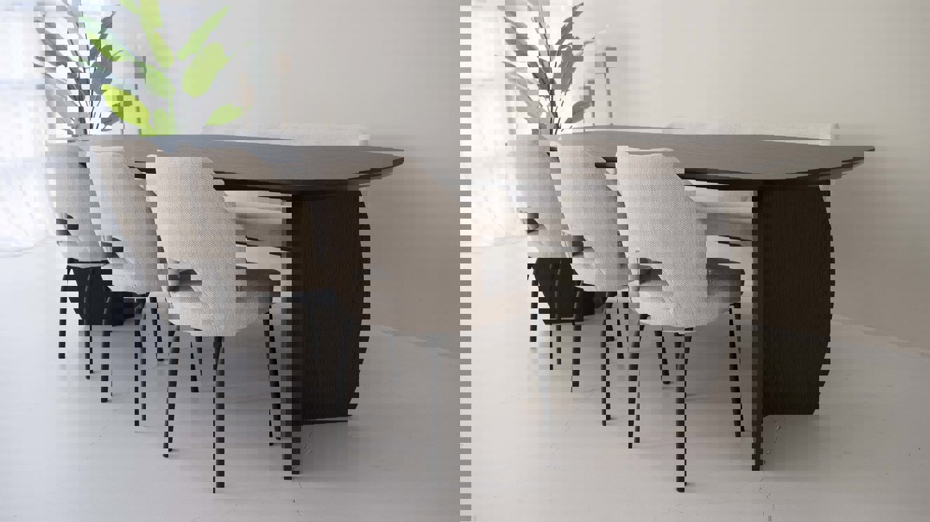 Amalfi Eettafel Deens	Ovaal Eiken